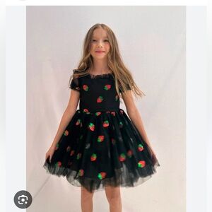 Lola and The Boys Tulle Sequin Strawberry Mini, size 6